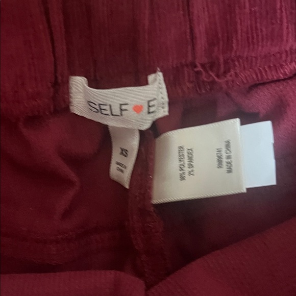 Women's Wide Leg Pants - Burgundy - Picture 2 of 3